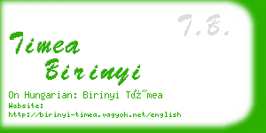 timea birinyi business card